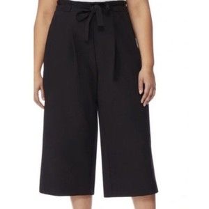 Rebel Wilson X Angels Culotte Capri Paperbag Pants Pleated Black Size 20W